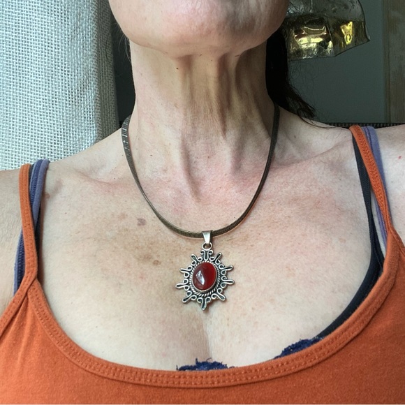 Sterling stone pendant - Picture 8 of 8